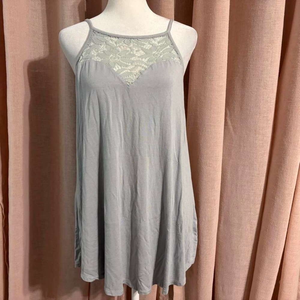 Boho Lace Detail Babydoll Tank Top Tunic